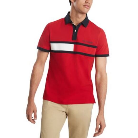 Tommy Hilfiger Men's Custom Fit Holly Polo Shirt - Picture 1 of 5